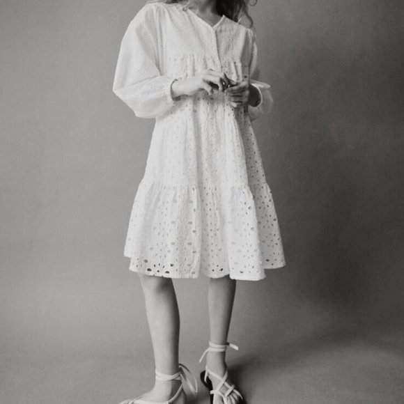 Zara Other - ZARA KIDS GIRL EMBROIDERED DRESS WHITE - 6-7